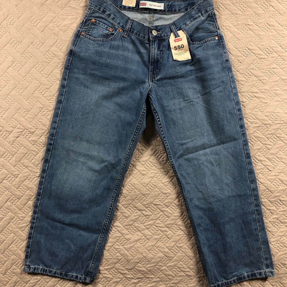 NEW Levi's Boy’s 550 Relaxed Fit Jeans 10 Husky 30” x 26”